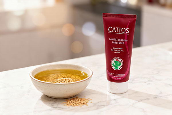نرم کننده موی رنگ شده کاتوس کنار روغن‌های طبیعی و دانه‌ها