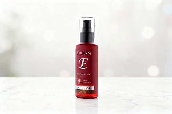 سرم نرم کننده موهای رنگ شده اویکالر اویدرم روی سطح مرمر سفید