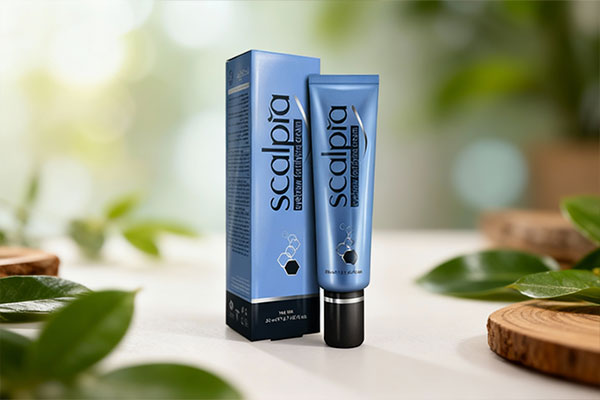 تصویر کرم تقویت ابرو اسکالپیا با ترکیبات طبیعی