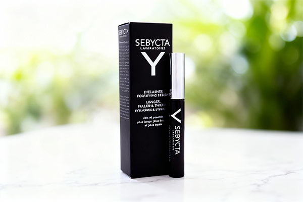 تصویر سرم تقویت مژه سبیکتا روی سطح سفید