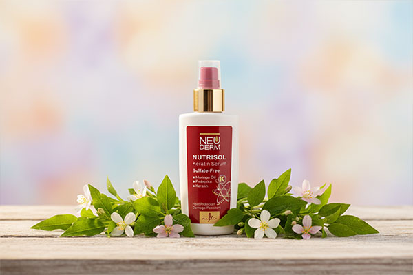 سرم مو کراتین نئودرم برای محافظت و آبرسانی مو