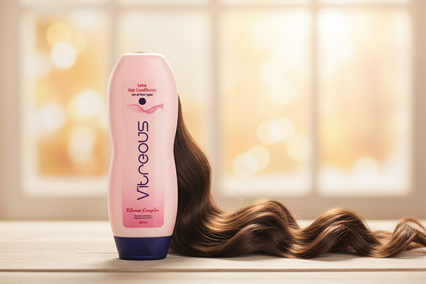 نرم کننده مو لونا همراه با موهای براق و نرم