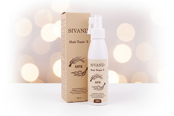 لوسیون تقویت کننده مو MFB سیوند روی سطح سفید