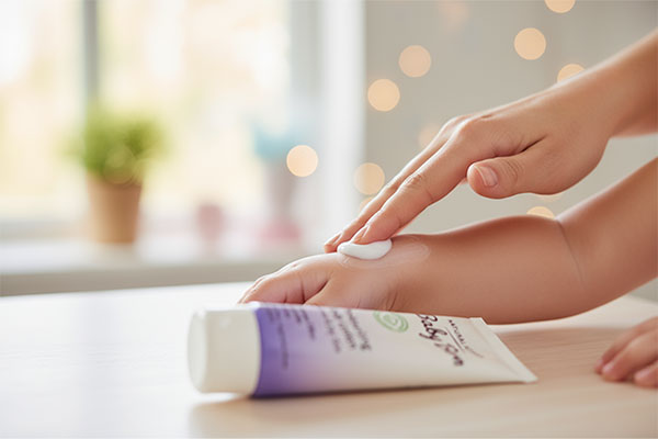 استفاده از لوسیون مرطوب کننده بدن کودک بیبی برن برای پوست حساس