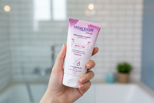 دست نگهدارنده ژل شستشو دوشیزگان هیدرودرم