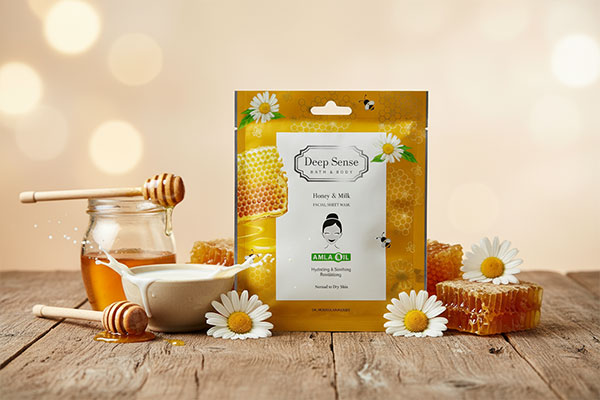 ماسک نقابی شیر و عسل دیپ سنس سی گل با مواد طبیعی شیر و عسل