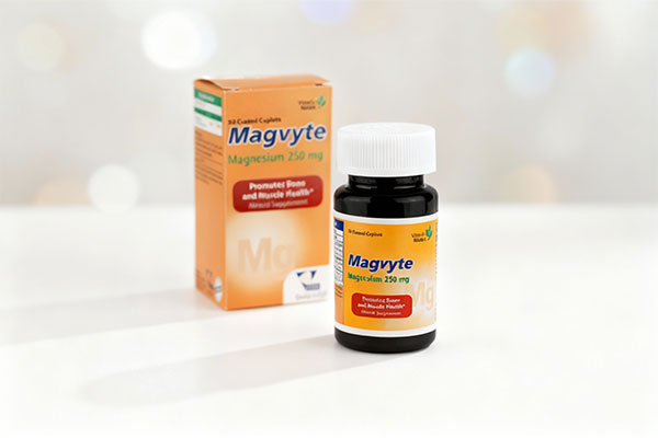 تصویر قرص مگویت 250 ویتان روی سطح سفید