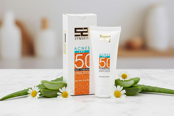 کرم ژل ضد آفتاب اکنس SPF50 ساین اسکین برای پوست مستعد جوش