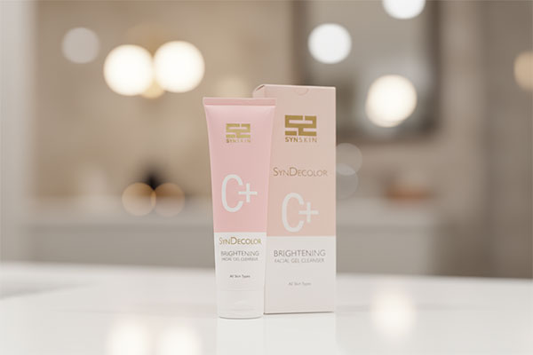 ژل شستشو و روشن کننده ساین اسکین روی میز حمام