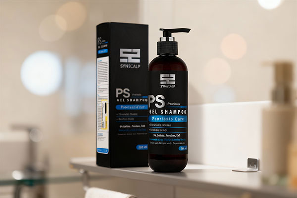 ژل شامپو پوست سر خیلی خشک ساین اسکالپ روی قفسه حمام