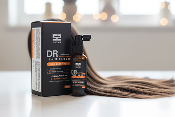 سرم موهای نازک و شکننده ساین اسکین روی میز آرایش