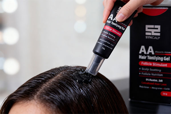 نحوه استفاده از ژل تقویت کننده مو ساین اسکین برای تقویت فولیکول‌ها