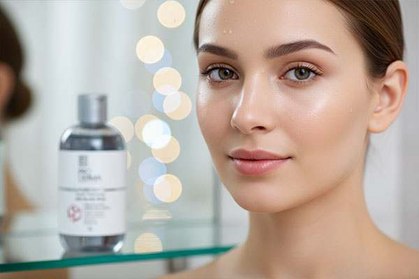 پوست تمیز و شفاف پس از استفاده از ژل پاک کننده صورت کربن پرودرما