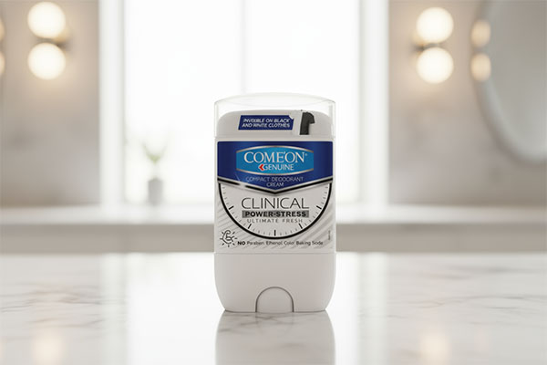 استیک دئودورانت پاور استرس کامان روی پیشخوان حمام