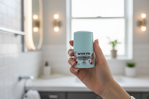 مام ویت یو آبی در دست برای استفاده