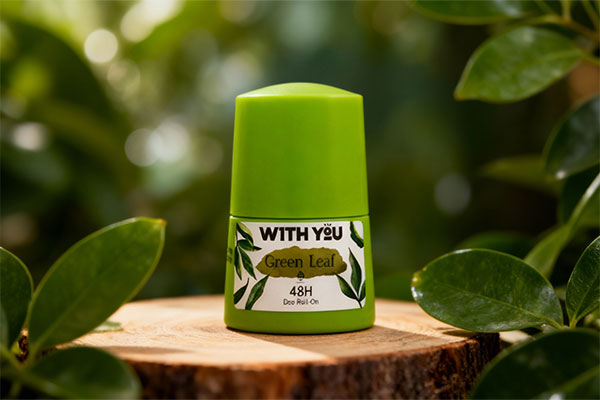 مام گرین لیف ویت یو با برگهای سبز در پسزمینه