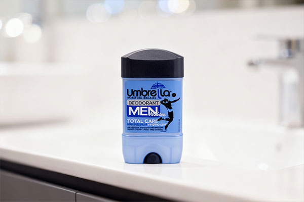 دئودورانت آمبرلا توتال کر روی پیشخوان حمام