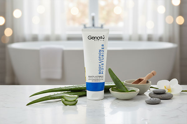 لوسیون بدن ژنوبایوتیک در محیطی آرامشبخش