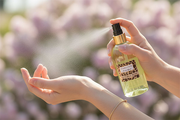 بادی اسپلش زنانه تمپتیشن ویکتوریا رز در حال اسپری شدن روی پوست