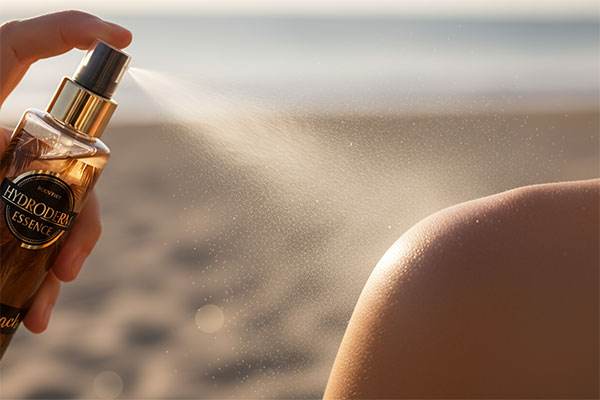 بادی اسپلش کوکو بیچ هیدرودرم در حال اسپری شدن روی پوست