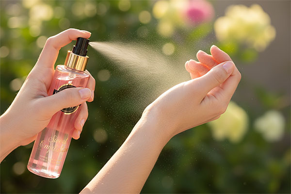 بادی اسپلش سوییت تمپتیشن هیدرودرم در حال استفاده روی پوست