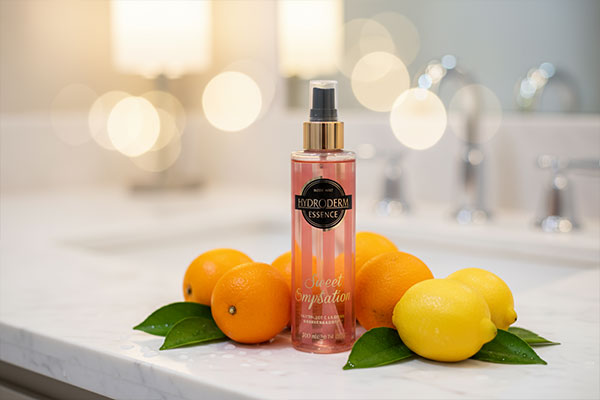 بادی اسپلش sweet temptation هیدرودرم کنار میوه‌های تازه