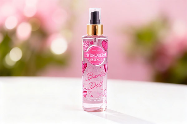 بادی اسپلش زنانه باربی دال هیدرودرم روی سطح سفید