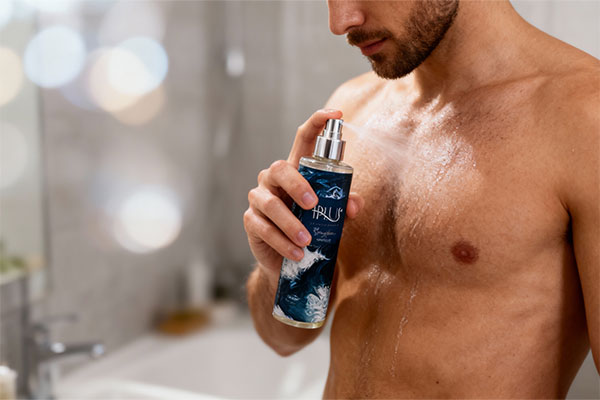 کاربرد بادی اسپلش مردانه Stormy Ocean آی پلاس بعد از دوش