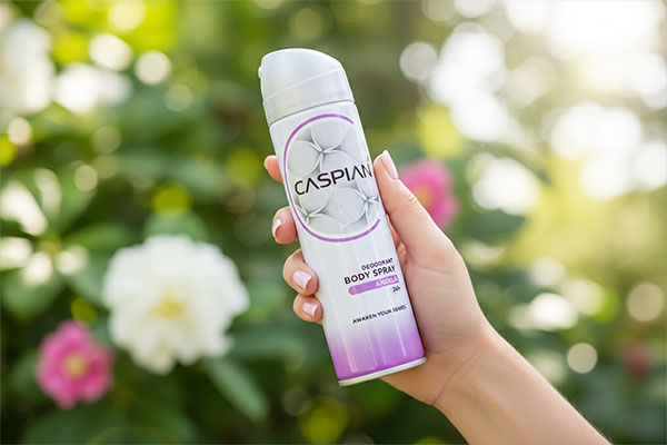 اسپری زنانه آنجلا کاسپین در دست بانو