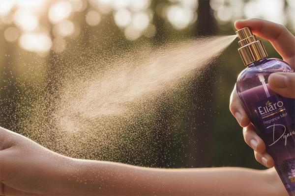 اسپری بادی اسپلش الارو بنفش روی پوست