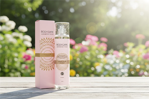 اسپری شدن بادی اسپلش لالیک لامور بادی کر در باغ آفتابی