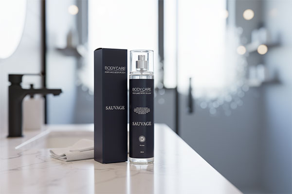 بادی اسپلش مردانه ساواج بادی کر روی پیشخوان حمام