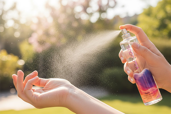 اسپری کردن بادی میست فلاویا ویتروس روی پوست