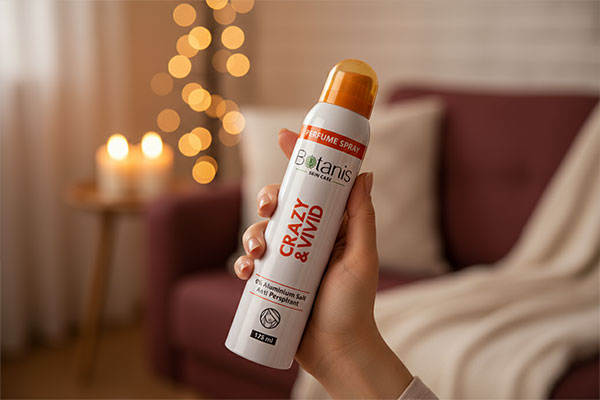 اسپری کریزی بوتانیس در دست یک خانم