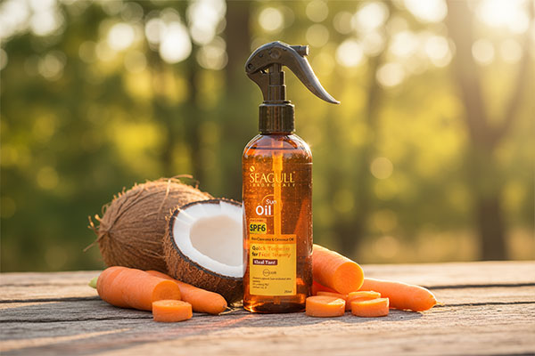 روغن برنزه کننده و ویتامینه سی گل با مواد طبیعی