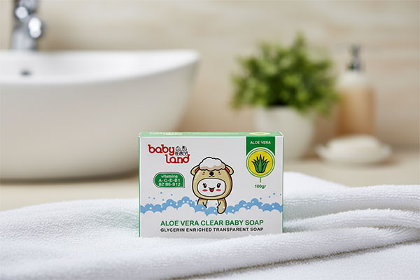 صابون شفاف بچه آلوئه ورا بیبی لند برای پوست حساس کودکان
