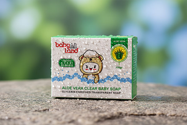 صابون بچه آلوئه ورا بیبی لند با فرمولاسیون ملایم