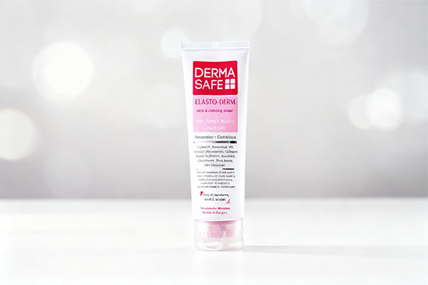 کرم ژل ضد ترک بدن درماسیف روی سطح سفید