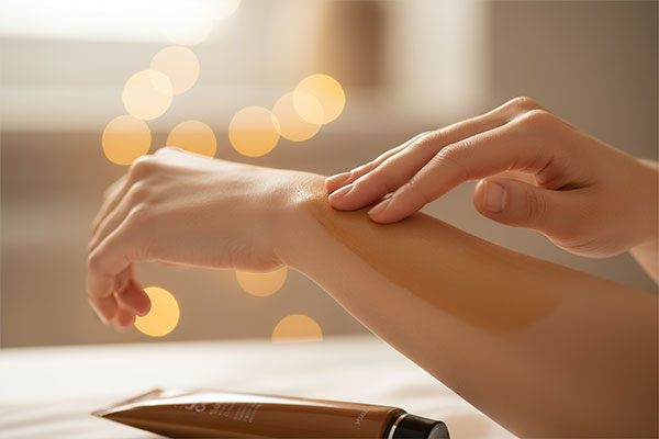 استفاده از ژل کرم برنزه کننده پریم روی پوست