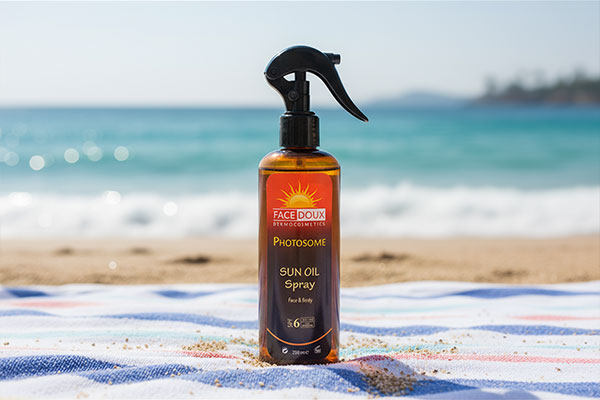 اسپری روغن آفتاب فتوزوم در محیط ساحلی