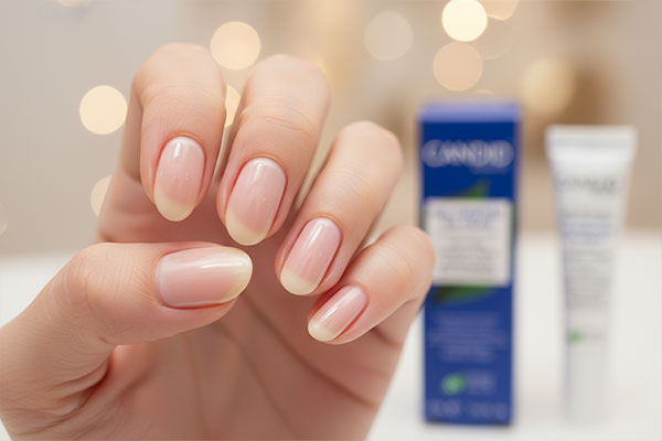 ناخن‌های سالم و تقویت‌شده با کرم ژل ناخن کاندید