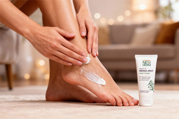 نحوه استفاده از کرم ترک پا نئودرم