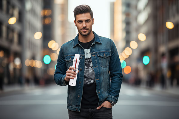 اسپری بدن مردانه سی اچ بادی کر در دست مدل مردانه