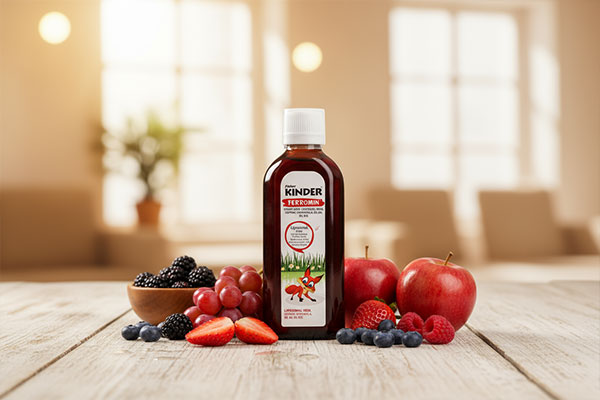 بطری شربت فرومین فیشر کیندر با طعم توتی فروتی