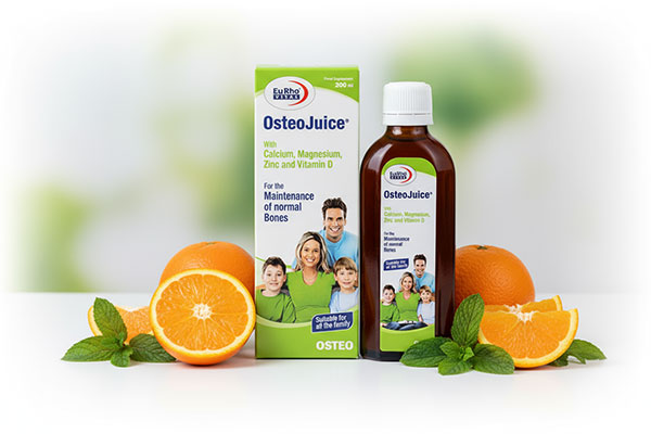 شربت استئوجویس یوروویتال با طعم پرتقال و نعنا