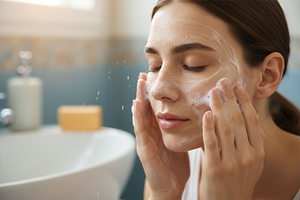 شستشوی صورت با پن آنتیباکتریال فیس دوکس