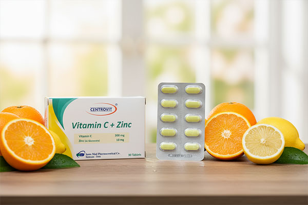ویتامین سی و زینک سنتروویت برای سلامت پوست و مو