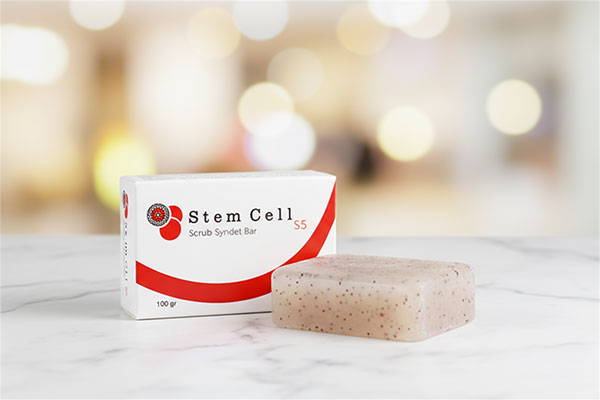 پن شفاف لایه بردار استم سل روی سطح مرمر سفید