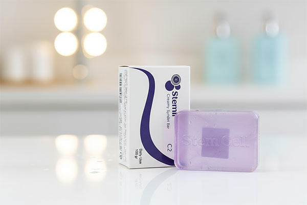 پن شفاف کرم دار استم سل روی پیشخوان حمام