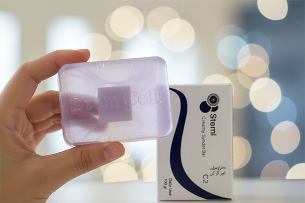 پن شفاف کرم دار استم سل در دست